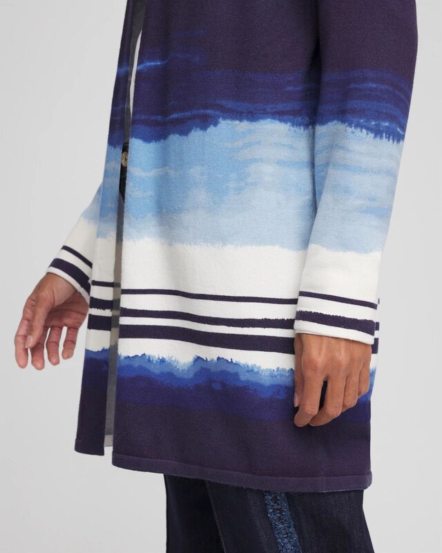 Stripe Ombre Duster Cardigan - image 4